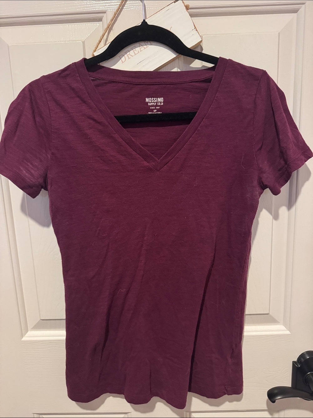 Mossimo Supply Co. Women's V-Neck Tee in Plum